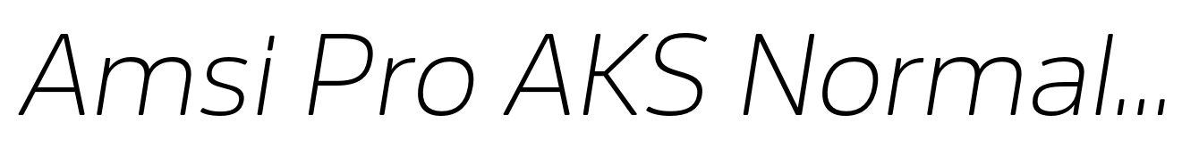 Amsi Pro AKS Normal ExtraLight Italic